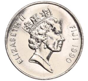 10 центов 1990 года Фиджи — Фото №2