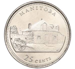 25 центов 1992 года Канада «125 лет Конфедерации Канада — Манитоба» — Фото №1