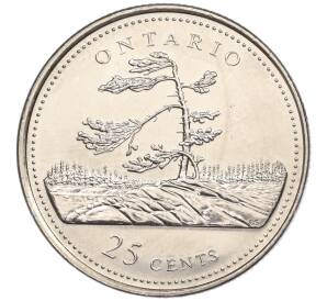 25 центов 1992 года Канада «125 лет Конфедерации Канада — Онтарио» — Фото №1