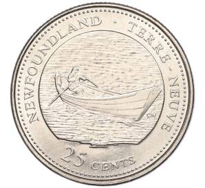 25 центов 1992 года Канада «125 лет Конфедерации Канада — Ньюфаундленд и Лабрадор» — Фото №1