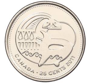 25 центов 2011 года Канада «Природа Канады — Косатка» — Фото №1