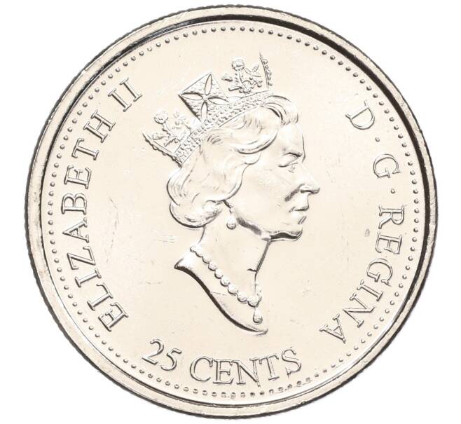 Монета 25 центов 2000 года Канада «Миллениум — Достижения» (Артикул M2-60384)