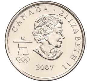 25 центов 2007 года Канада «XXI зимние Олимпийские Игры в Ванкувере 2010 года — Керлинг» — Фото №2