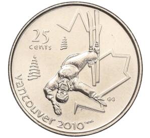 25 центов 2008 года Канада «XXI зимние Олимпийские Игры в Ванкувере 2010 года — Фристайл»