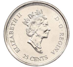 25 центов 1999 года Канада «Миллениум — Апрель 1999 года (Северное наследие)» — Фото №2