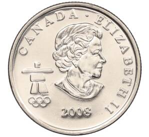 25 центов 2008 года Канада «XXI зимние Олимпийские Игры в Ванкувере 2010 года — Фигурное катание» — Фото №2