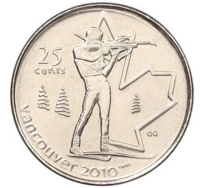25 центов 2007 года Канада «XXI зимние Олимпийские Игры в Ванкувере 2010 года — Биатлон» — Фото №1