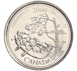 25 центов 2000 года Канада «Миллениум — Креативность» — Фото №1