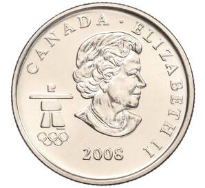 25 центов 2008 года Канада «XXI зимние Олимпийские Игры в Ванкувере 2010 года — Сноуборд»