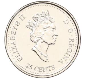 25 центов 1999 года Канада «Миллениум — Май 1999 года (Путешественники)» — Фото №2