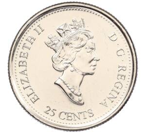 25 центов 2000 года Канада «Миллениум — Свобода» — Фото №2