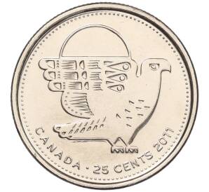25 центов 2011 года Канада «Природа Канады — Сапсан» — Фото №1