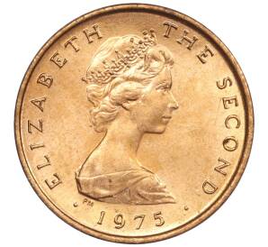 1/2 нового пенни 1975 года Остров Мэн — Фото №2