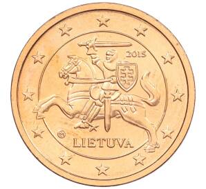 2 евроцента 2015 года Литва — Фото №1