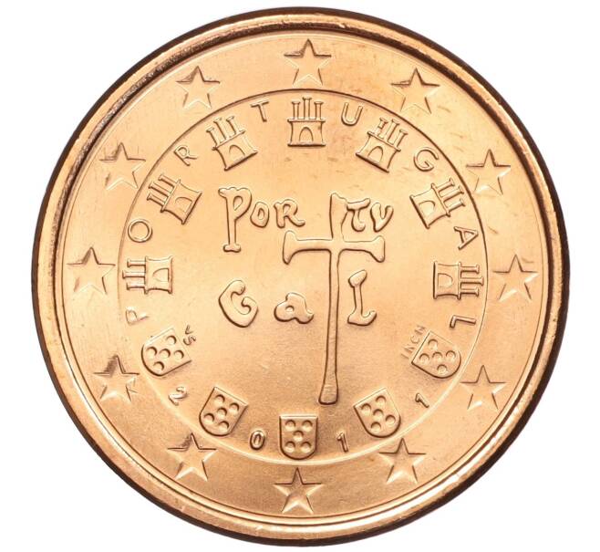 Монета 5 евроцентов 2011 года Португалия (Артикул: M2-60432) — Фото №1