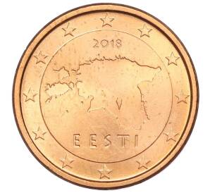 1 евроцент 2018 года Эстония — Фото №1