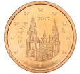Монета 2 евроцента 2017 года Испания (Артикул M2-60440)