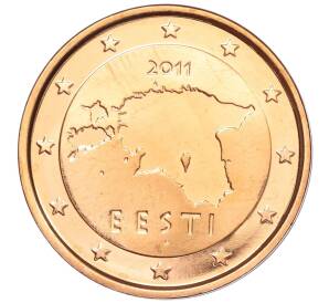 2 евроцента 2011 года Эстония — Фото №1
