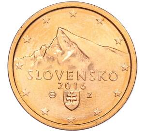 2 евроцента 2016 года Словакия — Фото №1