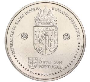 5 евро 2014 года Португалия «Королевы Европы — Элеонора Елена Португальская» — Фото №2