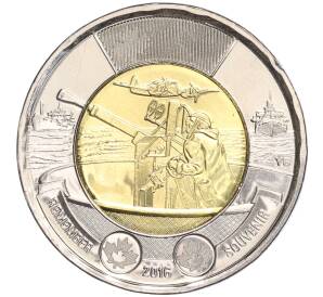 2 доллара 2016 года Канада «75 лет Битве за Атлантику» — Фото №1