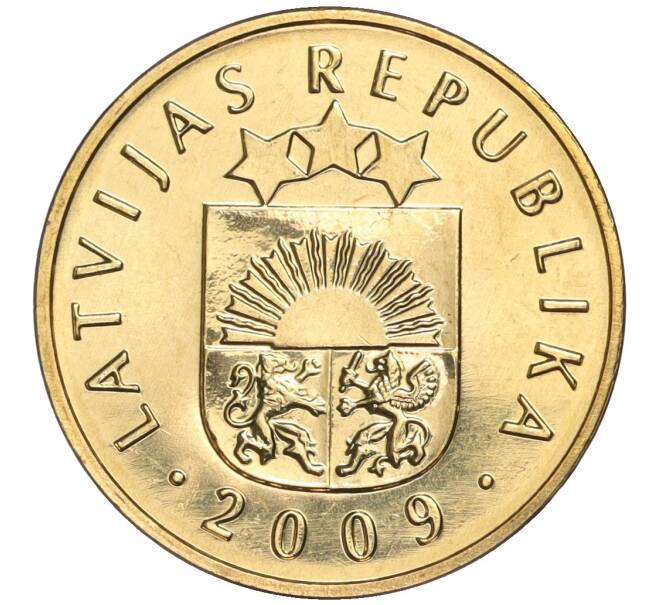 Монета 5 сантимов 2009 года Латвия (Артикул M2-60501)