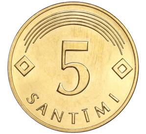 5 сантимов 2009 года Латвия — Фото №2