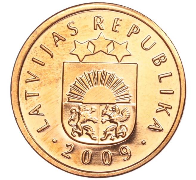 Монета 2 сантима 2009 года Латвия (Артикул M2-60503)