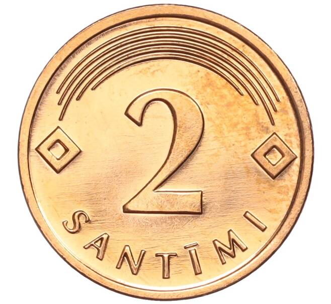 Монета 2 сантима 2009 года Латвия (Артикул M2-60503)