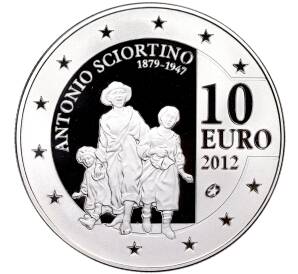 10 евро 2012 года Мальта «65 лет со дня смерти Антонио Шортино»