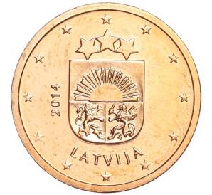 2 евроцента 2014 года Латвия — Фото №1
