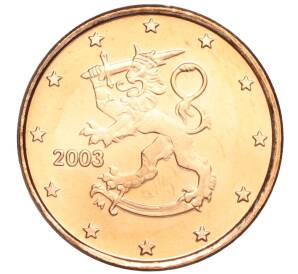 1 евроцент 2003 года Финляндия