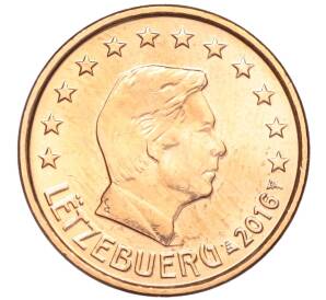 1 евроцент 2016 года Люксембург