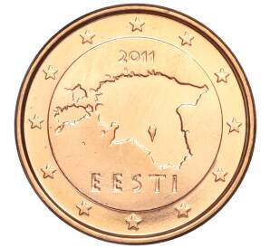 1 евроцент 2011 года Эстония — Фото №1