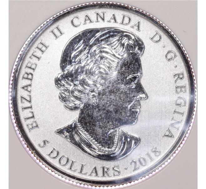 Монета 5 долларов 2018 года Канада «Кленовый лист» (Артикул M2-60585)