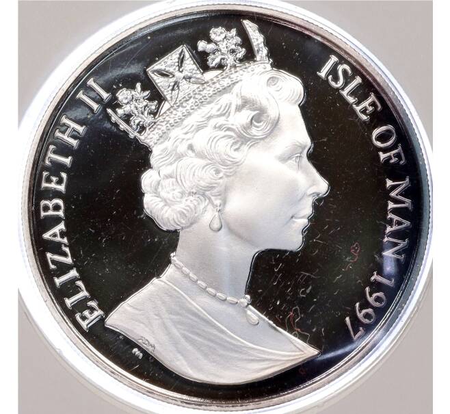 Монета 1/2 кроны 1997 года Остров Мэн «Лейф Эрикссон» (Артикул M2-60586)