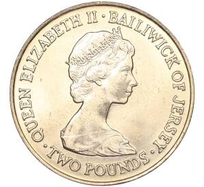 2 фунта 1981 года Джерси «Свадьба Принца Чарльза и Леди Дианы» — Фото №2