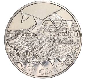 50 центов 2002 года Острова Кука «50 лет правлению Королевы Елизаветы II»