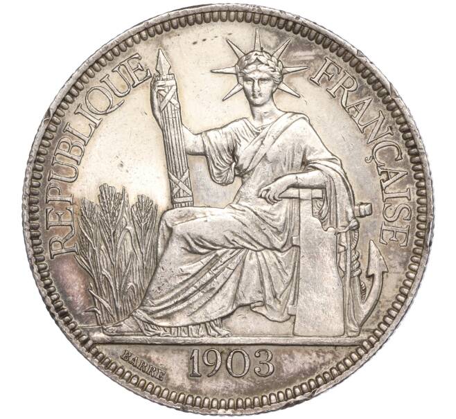 Монета 1 пиастр 1903 года Французский Индокитай (Артикул M2-60613)