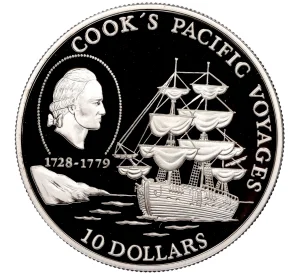 10 долларов 1992 года Ниуэ «Тихоокеанские путешествия Кука»
