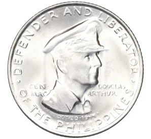 50 сентаво 1947 года Филиппины «Генерал Дуглас Макартур»