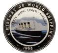 Монета 25 шиллингов 1998 года Сомали «История мирового судоходства — RMS Titanic» (Артикул M2-60668)