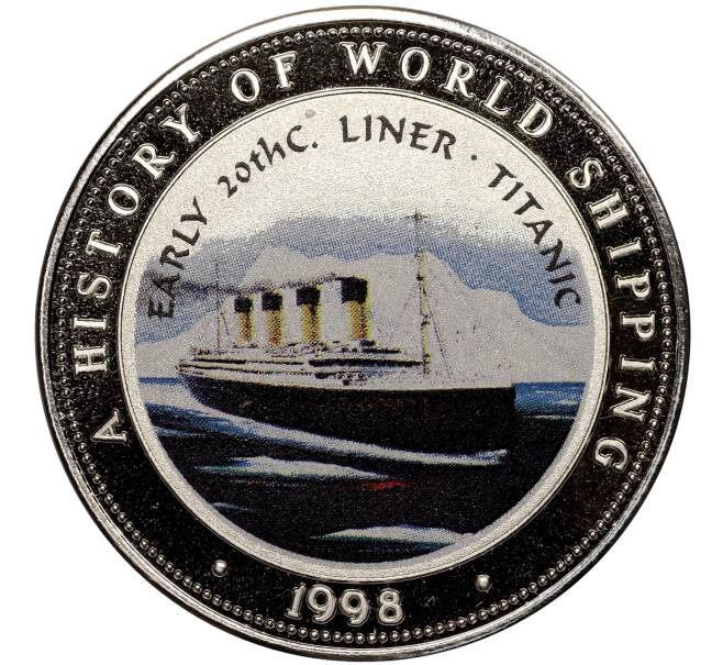 Монета 25 шиллингов 1998 года Сомали «История мирового судоходства — RMS Titanic» (Артикул M2-60668)