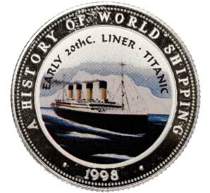 250 шиллингов 1998 года Сомали «История мирового судоходства — RMS Titanic»