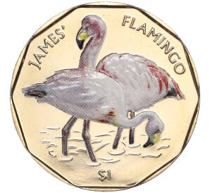 1 доллар 2019 года Британские Виргинские острова «Фламинго Джемса»