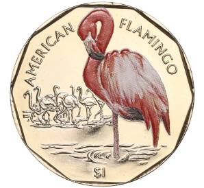 1 доллар 2019 года Британские Виргинские острова «Американский фламинго» — Фото №1