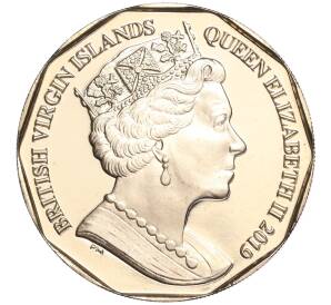 1 доллар 2019 года Британские Виргинские острова «Американский фламинго» — Фото №2