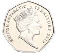 Монета 50 пенсов 2019 года Британские Антарктические территории «Императорский пингвин» (Цветное покрытие) (Артикул M2-60689)