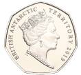 Монета 50 пенсов 2019 года Британские Антарктические территории «Антарктический пингвин» (Цветное покрытие) (Артикул M2-60691)