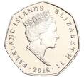 Монета 50 пенсов 2018 года Фолклендские острова «Магелланов пингвин» (Цветное покрытие) (Артикул M2-60692)